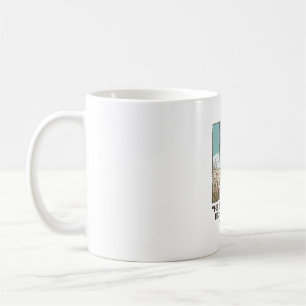 Christian Floral Cross Matthew 28_6 Vintage Coffee Mug