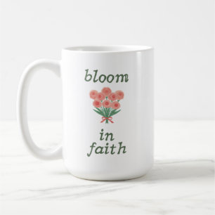 Christian Floral Faith Lettering Cosy Simple Gift Coffee Mug