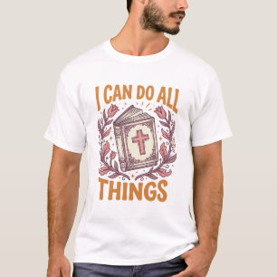 Christian Floral Faith Quote Vintage Shirt Design_