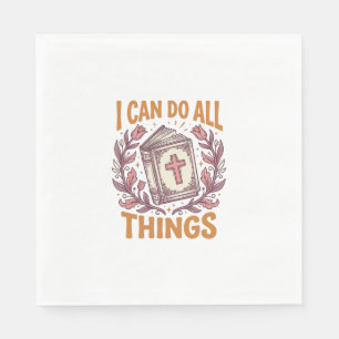 Christian Floral Faith Quote Vintage Shirt Design_ Napkin