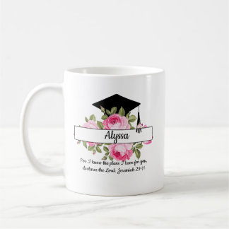 Christian Floral Graduation Coffee Mug