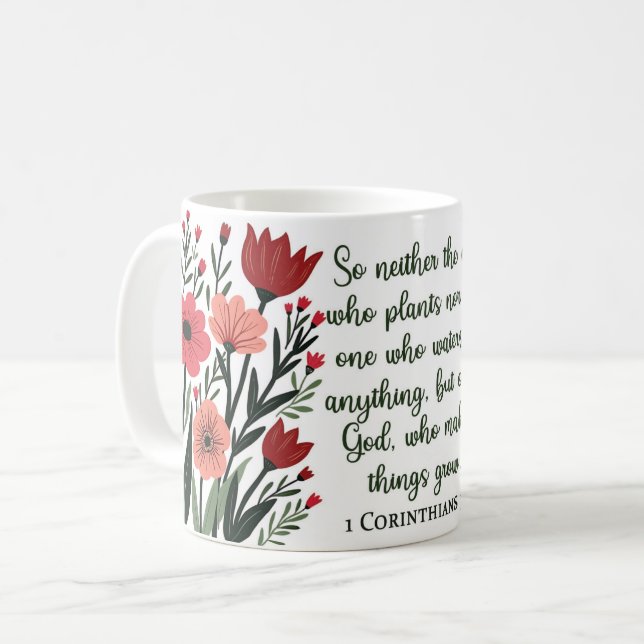 Christian Floral Mug (Front Left)