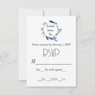 Christian Floral Two Become One Wedding RSVP