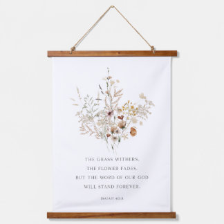 Christian Floral Wall Art Isaiah 40:8