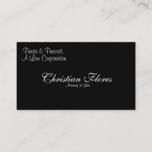 Christian Flores, Attorney at Law, Presto & Pre... Business Card