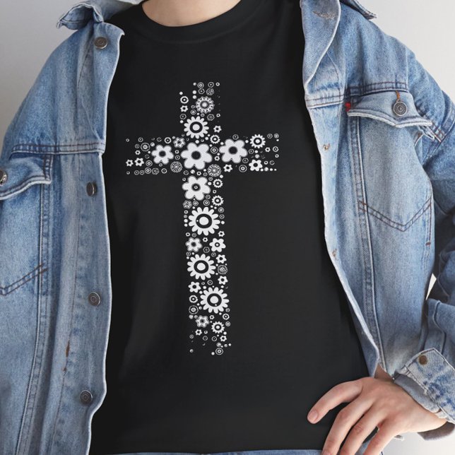 Christian Flower Cross T-Shirt (Creator Uploaded)