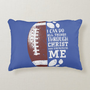 Christian Football Gifts Teen Boys Kids Men Religi Decorative Cushion