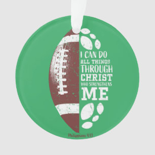 Christian Football Gifts Teen Boys Kids Men Religi Ornament