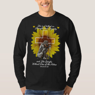 Christian  For Women Cross  Bible Verse Sunflower T-Shirt