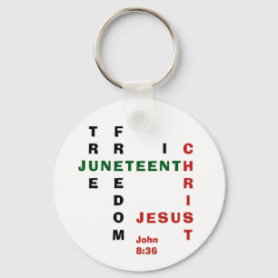 Christian Free in Christ JUNETEENTH Key Ring