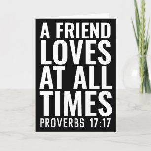 CHRISTIAN FRIENDSHIP CARDS, PROVERBS 17:17 CARDS