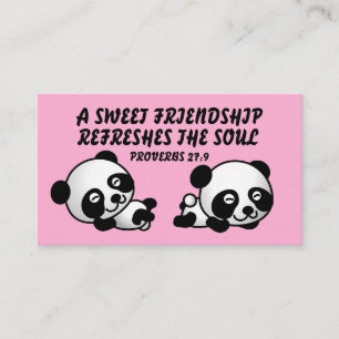 CHRISTIAN FRIENDSHIP ENCLOSURE CARDS PANDA BEAR