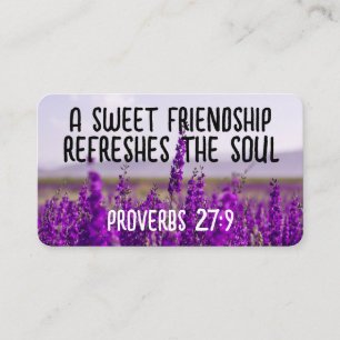 CHRISTIAN FRIENDSHIP LAVENDER ENCLOSURE CARDS