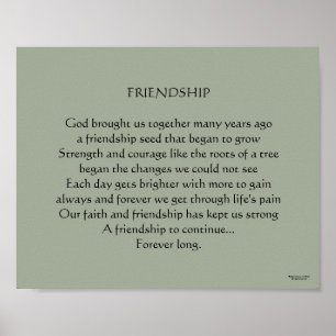 Christian Friendship Poem Poster