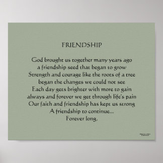 Christian Friendship Poem Poster