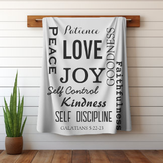 Christian Fruit Of The Spirit, Galatians 5:22-23 Sherpa Blanket