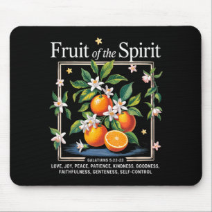 Christian Fruit Of The Srit Vintage Fruit Orange F Mouse Mat