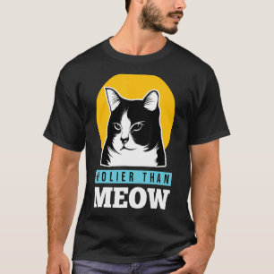 Christian Funny Holier Than Meow Cute Cat Lover T-Shirt