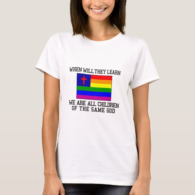 Christian Gay Flag T-Shirt (Front)