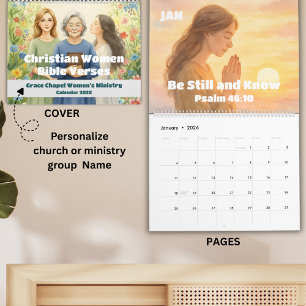 Christian Gift For Women Bible Verse Calendar 2026