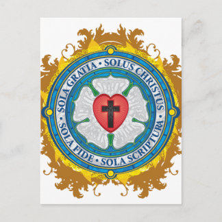 Christian Gift Luther Rose Jesus Cross God Angels Postcard