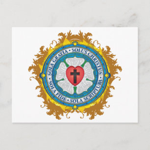 Christian Gift Luther Rose Jesus Cross God Angels Postcard