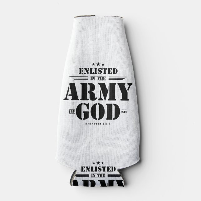 Christian gifts religious bible verse scriptures G Bottle Cooler (Front)