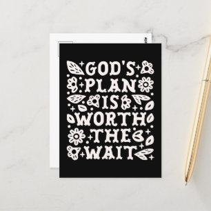 Christian girl mental health quotes trust god plan postcard