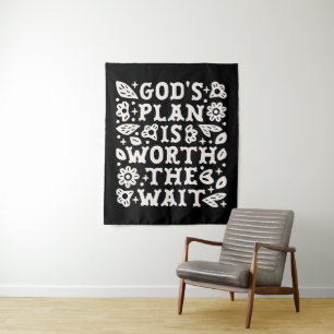 Christian girl mental health quotes trust god plan tapestry