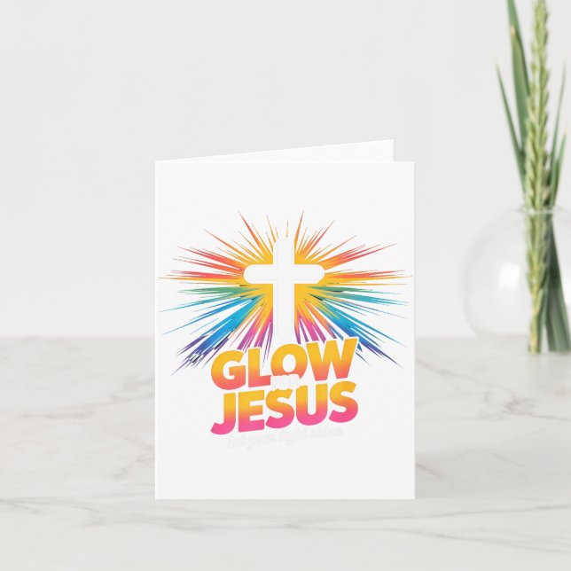 Christian Glow For Jesus Let Your Light Shine Fait Card (Front)
