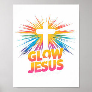Christian Glow For Jesus Let Your Light Shine Fait Poster