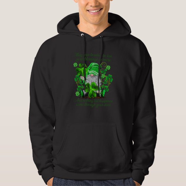 Christian Gnome St Patricks Day Irish Blessing Lep Hoodie (Front)