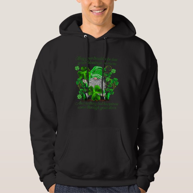 Christian Gnome St Patricks Day Irish Blessing Lep Hoodie (Front)
