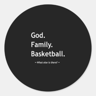 Christian God Family Sketll Jesus Christ Christian Classic Round Sticker