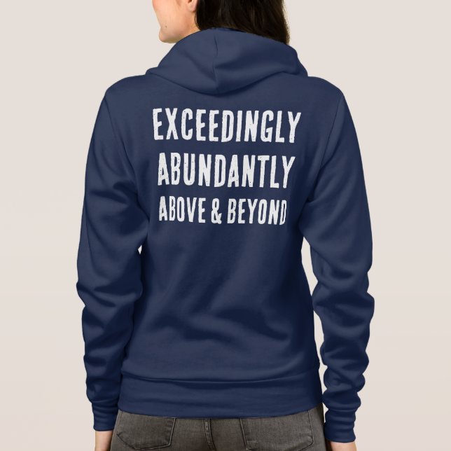 Christian GOD IS ABLE Exceedingly Abundantly Hoodie (Back)