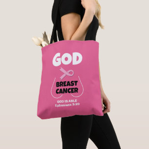 Christian GOD IS BIGGER THAN BREAST CANCER  Tote Bag