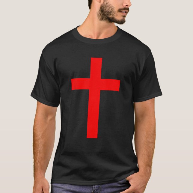 Christian God Jesus Cross Red T-Shirt (Front)