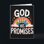 Christian God Keeps His Promises Rainbow Clouds  Card<br><div class="desc">Christian God Keeps His Promises Rainbow Clouds</div>