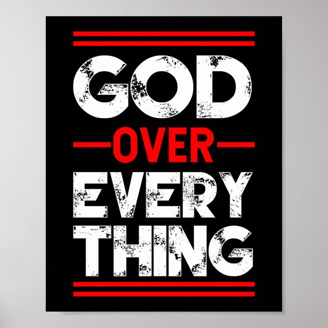Christian God Over Everything Poster (Front)