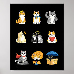 Christian God Say Cat Jesus Bible Verse Faith Poster