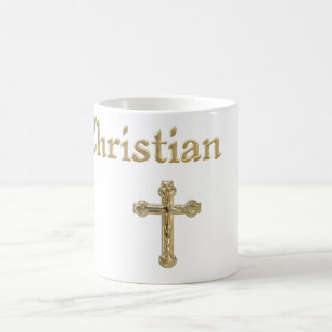 Christian Gold Cross Coffee Mug