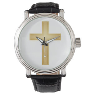 Christian Gold Cross Watch