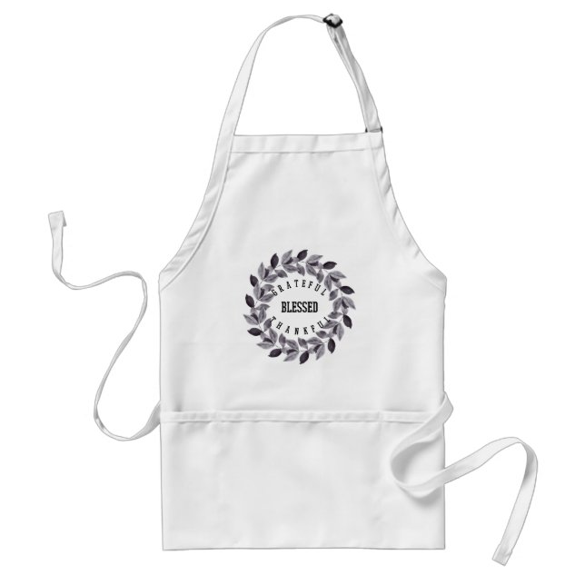 Christian Grateful Thankful Blessed Inspirational Standard Apron (Front)