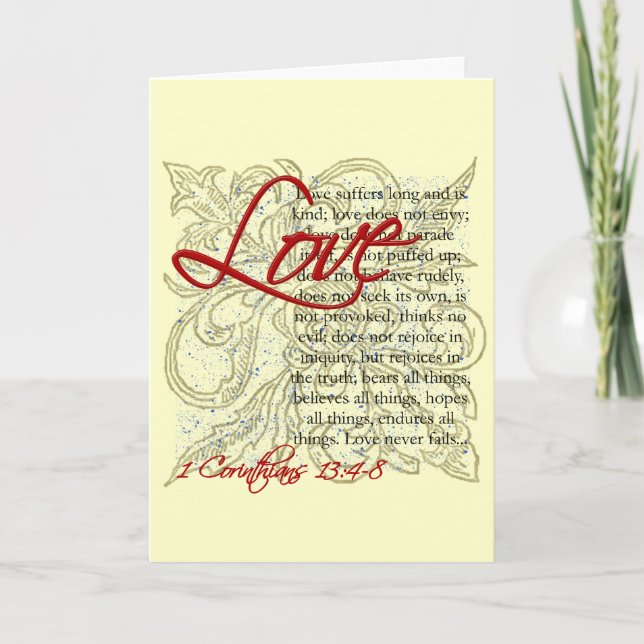 Christian Greeting Card, Love Christian Card (Front)