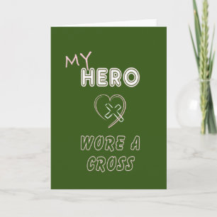 Christian Greeting Cards Jesus Hero wore a Cross