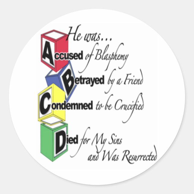 Christian Greetings Classic Round Sticker (Front)