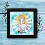 Christian Guardian Angel Gift Box<br><div class="desc">Christian Guardian Angel gift box by ArtMuvz Illustration. Matching Customisable Christian t-shirts,  angel apparel and prayer gifts. Christian pastor t-shirt,  inspiration gifts and church apparel.To personalise add your name or add text instead. Customise this angel gift box  to make it uniquely yours or to give as a personalised gift</div>