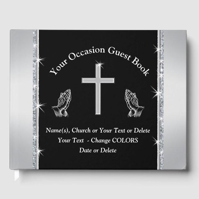 Christian Guest Book for Any Occasion and Colours (Front)