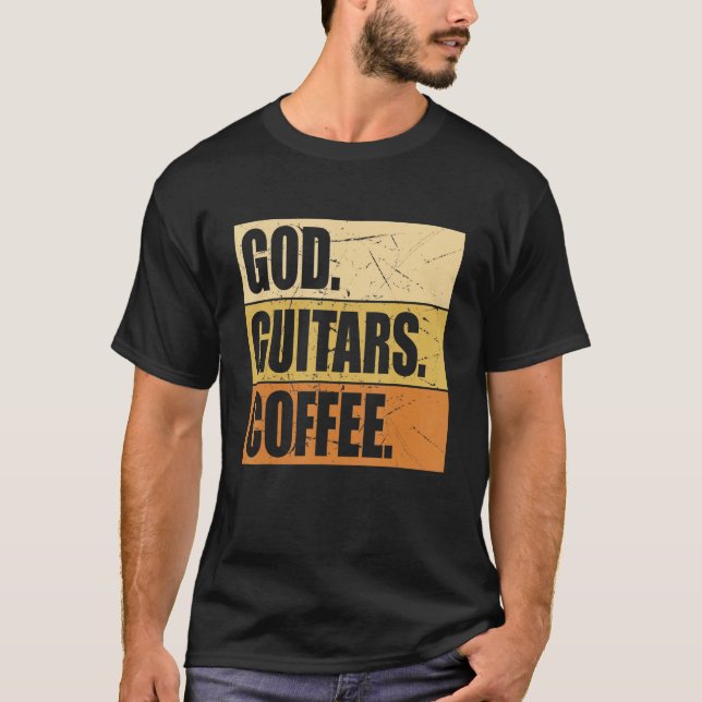 Christian Guitar Player Guitarist I God Guitars Co T-Shirt (Front)