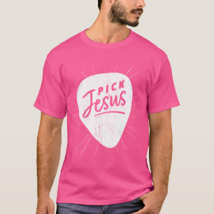 Christian Guitarist Pick Jesus Guitar Player Churc T-Shirt
